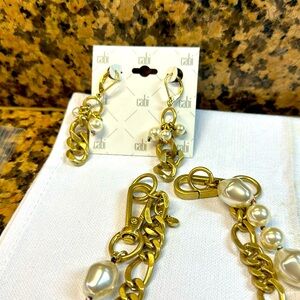 When leather meets lace necklace earring set NWT